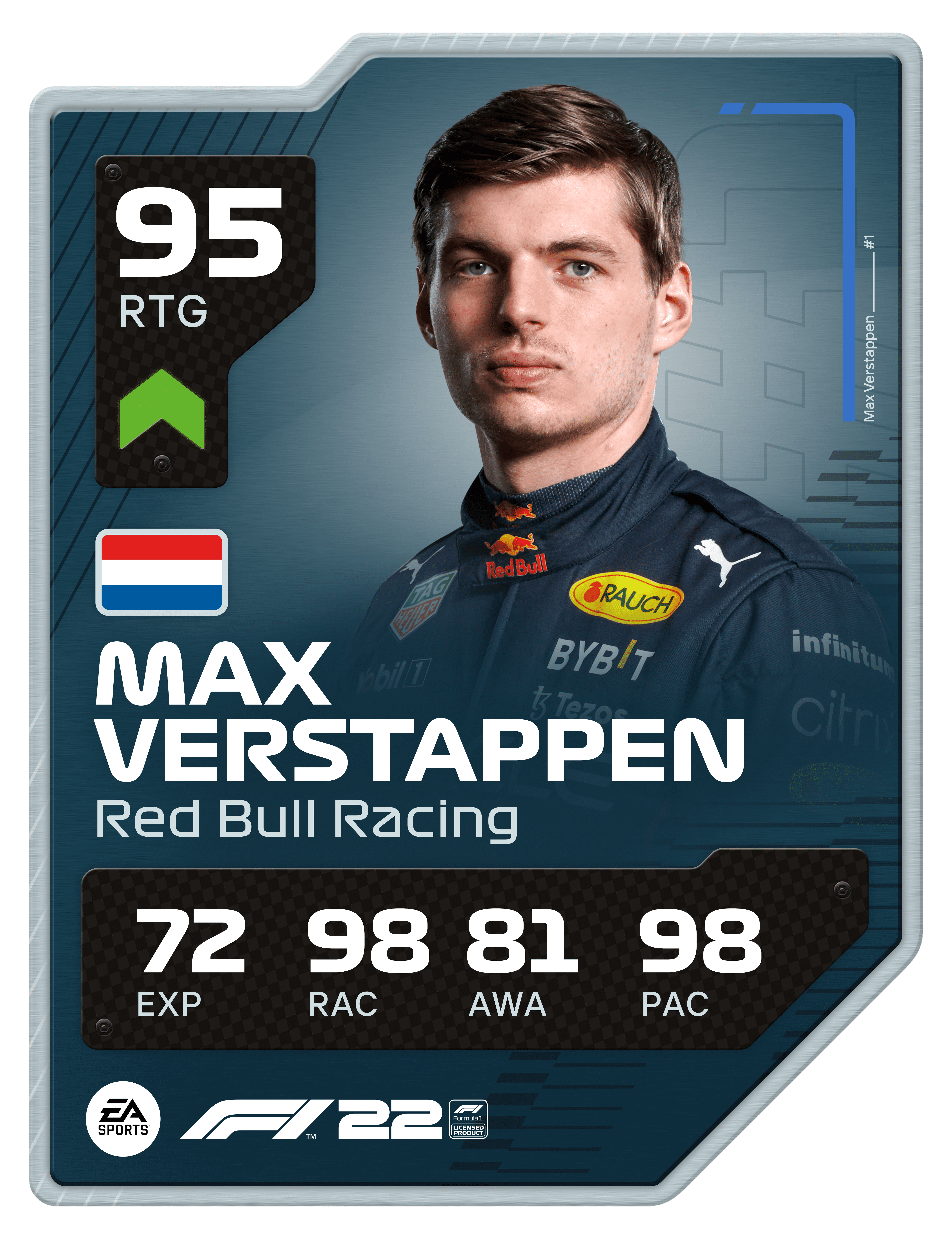 Card do piloto Max Verstappen